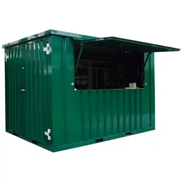 Demountable container bar 4 x 2 meters Green RAL 6005