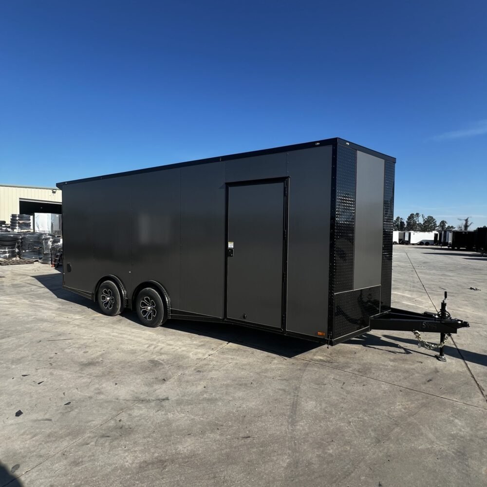 Titanium 8.5×20 Charcoal Blackout Spread axle Trailer