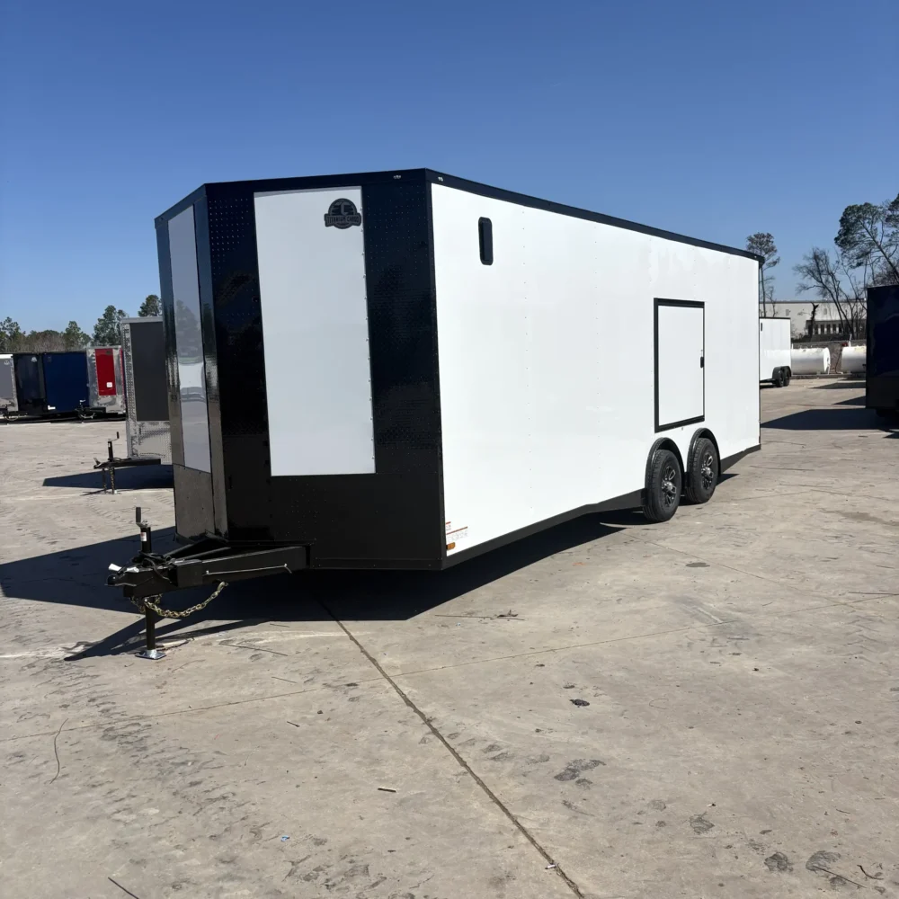 Titanium 8.5×24 White Blackout Spread axle Trailer