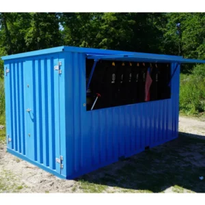 Container Pop Up 4Ă—2 Meters Blue Ral 5012